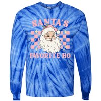 Groovy Funny Christmas Holiday Santas Favorite Ho Gift Tie-Dye Long Sleeve Shirt