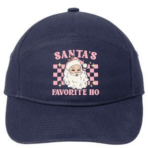 Groovy Funny Christmas Holiday Santas Favorite Ho Gift 7-Panel Snapback Hat