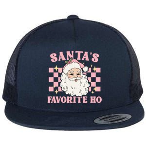 Groovy Funny Christmas Holiday Santas Favorite Ho Gift Flat Bill Trucker Hat