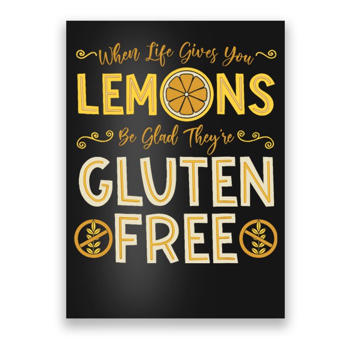 Gluten Free Celiac Disease Nutritional Plan Intolerance Gift Poster