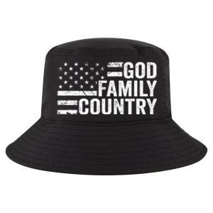 God Family Country Patriotic Christian American Flag Cool Comfort Performance Bucket Hat