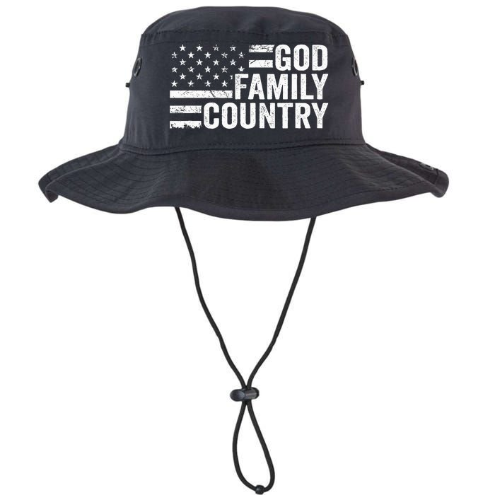 God Family Country Patriotic Christian American Flag Legacy Cool Fit Booney Bucket Hat