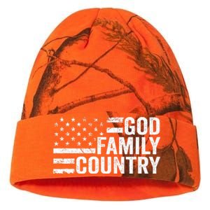 God Family Country Patriotic Christian American Flag Kati Licensed 12" Camo Beanie