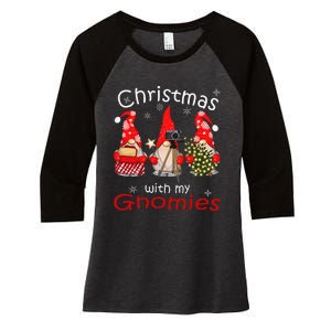 Gnome Family Christmas Gnomies Xmas Women's Tri-Blend 3/4-Sleeve Raglan Shirt