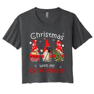 Gnome Family Christmas Gnomies Xmas Women's Crop Top Tee