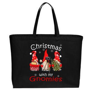 Gnome Family Christmas Gnomies Xmas Cotton Canvas Jumbo Tote