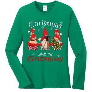 Gnome Family Christmas Gnomies Xmas Ladies Long Sleeve Shirt