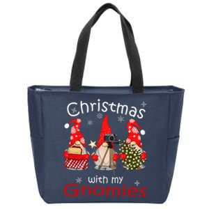 Gnome Family Christmas Gnomies Xmas Zip Tote Bag