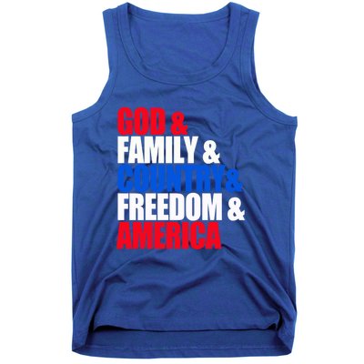 God Family Country Freedom Patriotic Holiday Great Gift Tank Top