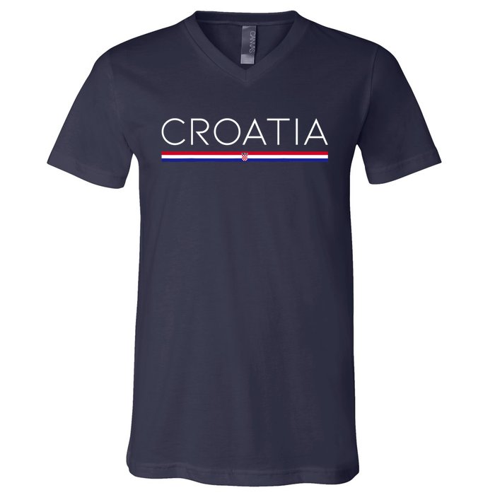 Gift For Croatian Croatia Gift Croatia Flag Croatia V-Neck T-Shirt