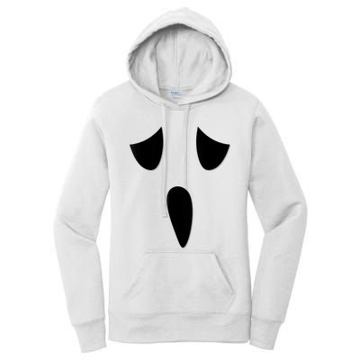 Ghost Face Costume Funny Kids Halloween Outfit Ghoul Face Women's Pullover Hoodie