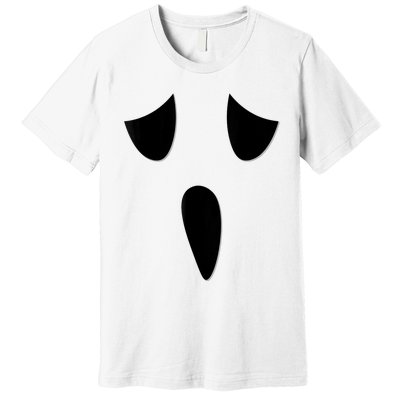 Ghost Face Costume Funny Kids Halloween Outfit Ghoul Face Premium T-Shirt