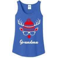 Grandma Funny Christmas Reindeer Face Family Matching Gift Ladies Essential Tank