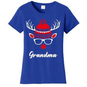 Grandma Funny Christmas Reindeer Face Family Matching Gift Women's T-Shirt