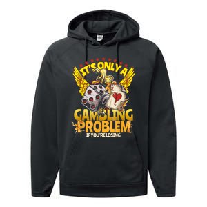 Gambler Funny Casino Gambling Poker Player Performance Fleece Hoodie