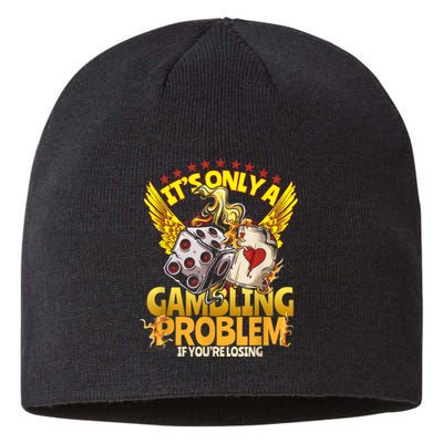 Gambler Funny Casino Gambling Poker Player Sustainable Beanie