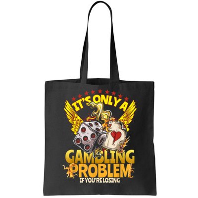 Gambler Funny Casino Gambling Poker Player Tote Bag