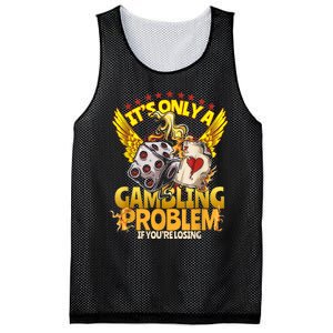 Gambler Funny Casino Gambling Poker Player Mesh Reversible Basketball Jersey Tank