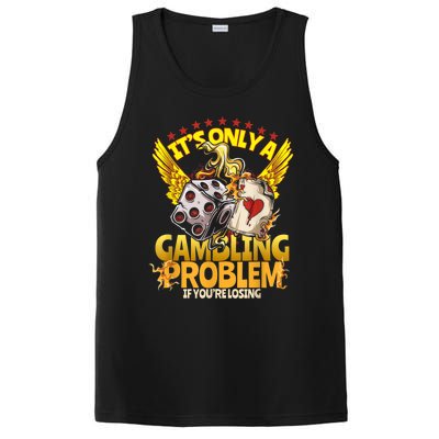 Gambler Funny Casino Gambling Poker Player PosiCharge Competitor Tank