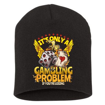 Gambler Funny Casino Gambling Poker Player Short Acrylic Beanie