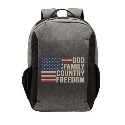 God Family Country Freedom 4th July USA Flag Christian Vector Backpack