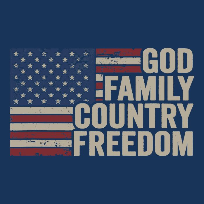 God Family Country Freedom 4th July USA Flag Christian 16 in Basic Backpack