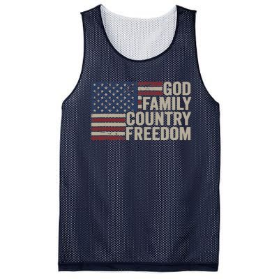 God Family Country Freedom 4th July USA Flag Christian Mesh Reversible Basketball Jersey Tank