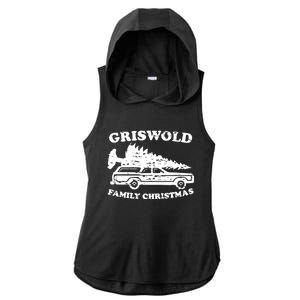 Griswold Family Christmas Ladies PosiCharge Tri-Blend Wicking Draft Hoodie Tank