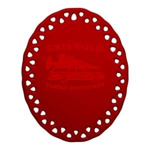 Griswold Family Christmas Ceramic Oval Ornament