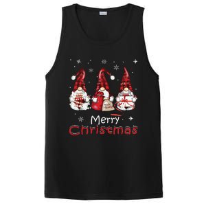 Gnome Family Christmas Shirts For Women Buffalo Plaid PosiCharge Competitor Tank