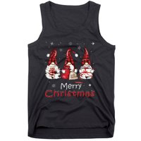 Gnome Family Christmas Shirts For Women Buffalo Plaid Tank Top