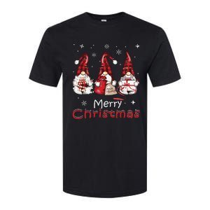 Gnome Family Christmas Shirts For Women Buffalo Plaid Softstyle CVC T-Shirt