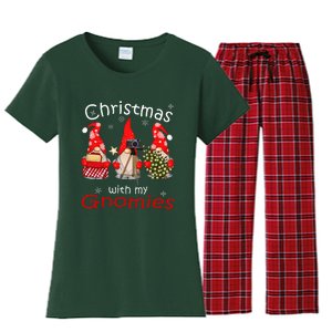 Gnome Family Christmas Gnomies Xmas Women's Flannel Pajama Set