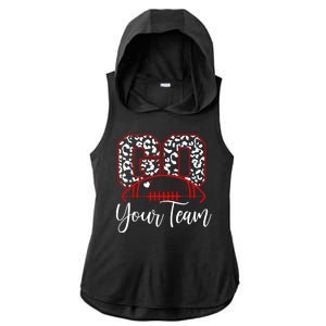 Go Football Custom Team Name Personalized Fan Ladies PosiCharge Tri-Blend Wicking Draft Hoodie Tank