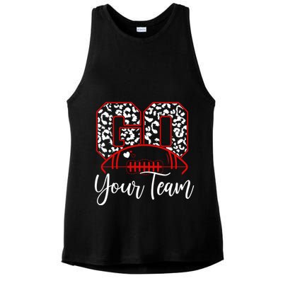 Go Football Custom Team Name Personalized Fan Ladies PosiCharge Tri-Blend Wicking Tank