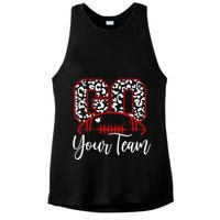 Go Football Custom Team Name Personalized Fan Ladies PosiCharge Tri-Blend Wicking Tank