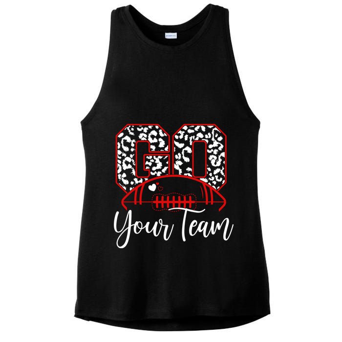 Go Football Custom Team Name Personalized Fan Ladies PosiCharge Tri-Blend Wicking Tank