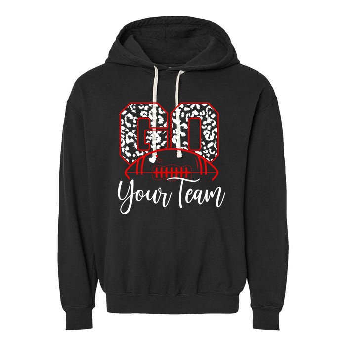 Go Football Custom Team Name Personalized Fan Garment-Dyed Fleece Hoodie