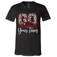 Go Football Custom Team Name Personalized Fan V-Neck T-Shirt