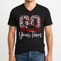 Go Football Custom Team Name Personalized Fan V-Neck T-Shirt