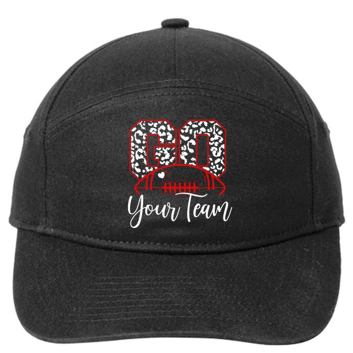 Go Football Custom Team Name Personalized Fan 7-Panel Snapback Hat