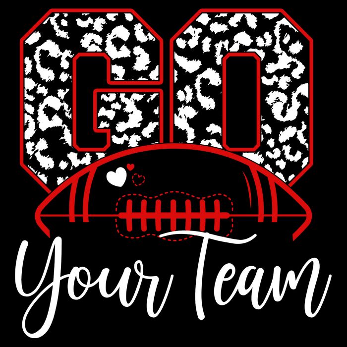Go Football Custom Team Name Personalized Fan 7-Panel Snapback Hat