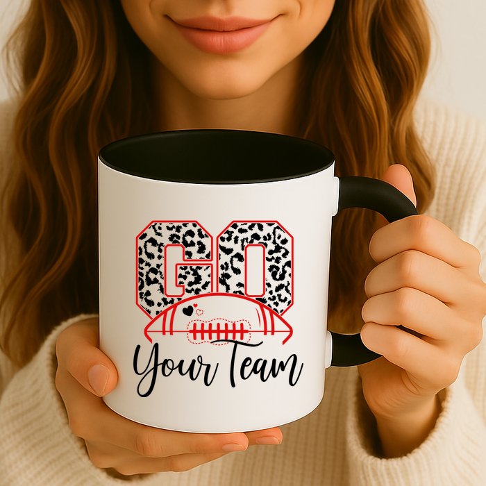 Go Football Custom Team Name Personalized Fan Mug