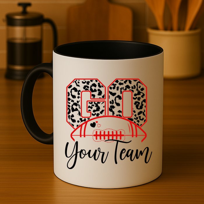 Go Football Custom Team Name Personalized Fan Mug