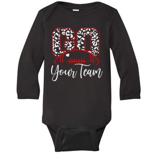 Go Football Custom Team Name Personalized Fan Baby Long Sleeve Bodysuit