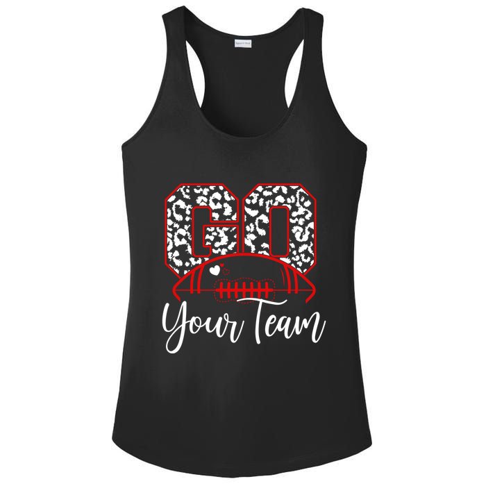 Go Football Custom Team Name Personalized Fan Ladies PosiCharge Competitor Racerback Tank