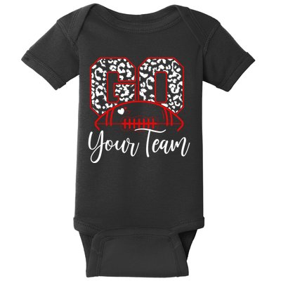 Go Football Custom Team Name Personalized Fan Baby Bodysuit