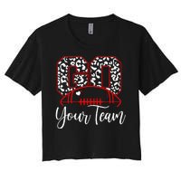 Go Football Custom Team Name Personalized Fan Women's Crop Top Tee