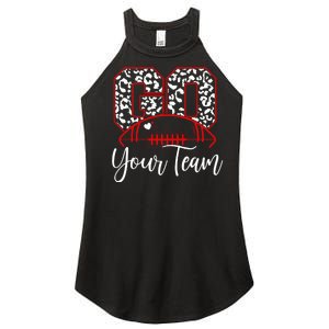 Go Football Custom Team Name Personalized Fan Women's Perfect Tri Rocker Tank