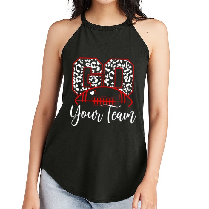 Go Football Custom Team Name Personalized Fan Women's Perfect Tri Rocker Tank